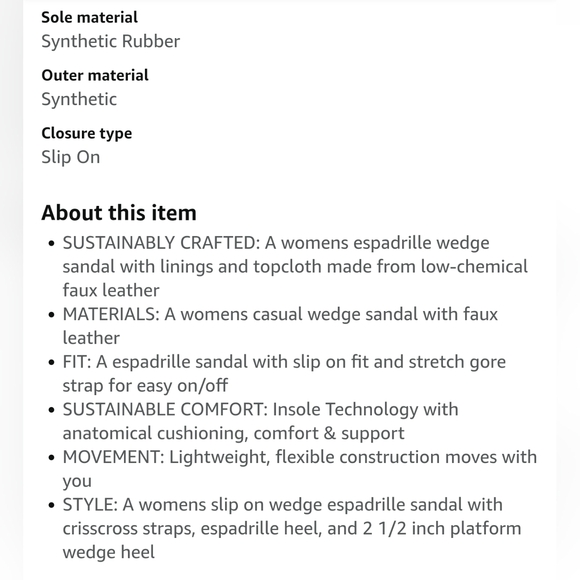 Dr.Scholl's Everlasting Espadrille Wedge Slip On, Black,  Size 8M - Picture 9 of 10